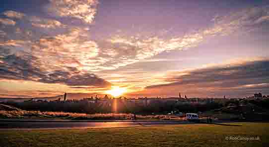 <p>Sunset over South Edinburgh</p>