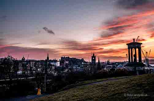 <p>Sunset over Edinburgh</p>