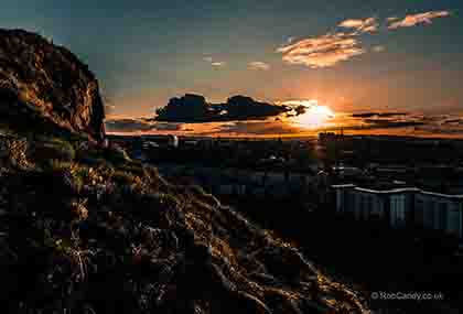 <p>Sunset from the crags</p>