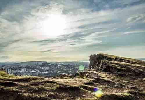 <p>Castle from the crags</p>