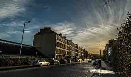 <p>Street in evening light</p>