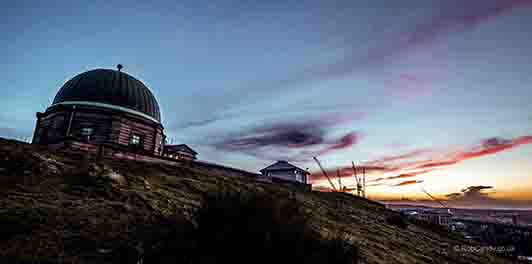 <p>Sunset over old observatory</p>