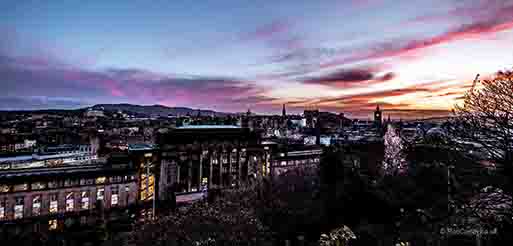 <p>Sunset over Edinburgh</p>