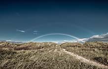 <p>Double Rainbow over the dunes</p>