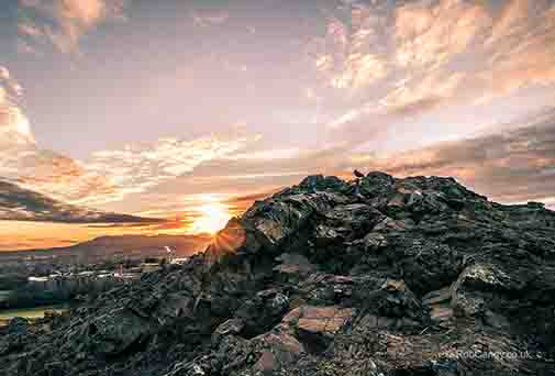 <p>Sunset over South Edinburgh</p>