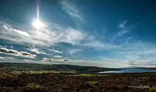 <p>A highland view under sunlight</p>