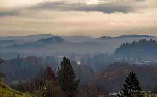 <p>Oregon countryside in mist</p>