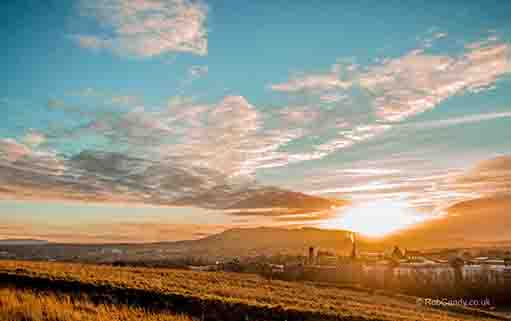 <p>Sunset over the Pentland Hills</p>