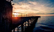 <p>Sunset over the pier</p>