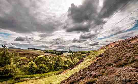 <p>Following powerlines along the valley</p>