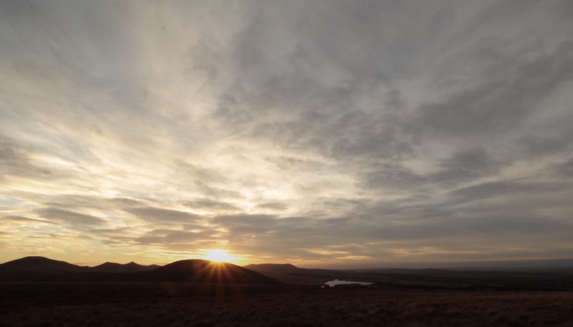 <p>A timelapsed sunset over the Pentland Hills</p>